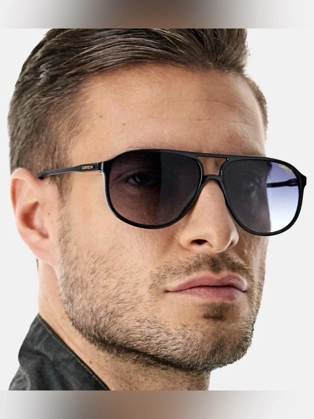 CARRERA 237/S 80790 MATTE BLACK POLARIZED AVIATOR SUNGLASSES 61-13-140